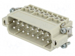 Connector: HDC | contact insert | male | 16A | 250V | Han&reg; A | PIN: 16