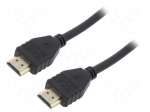 Cable | HDMI plug,both sides | PVC | HDMI 2.1 | Len: 1m | black | Core: Cu