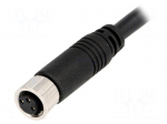 Connector: M8 | 1m | female | PIN: 3 | 3A | 60V | IP67 | straight | plug