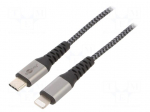 Cable | USB 2.0 | Apple Lightning plug,USB C plug | 2m | black | 87W
