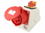 Connector: AC supply 3-phase | socket | female | 16A | 400VAC | IP44