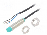 Sensor: inductive | OUT: PNP / NO | 0&divide;4mm | 10&divide;30VDC | M12 | 2m | IP67