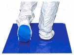Mat: floor | contamination control | Thk: 1.35mm | blue | W: 661mm | LDPE