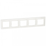 PLAQUE 5 POSTES HOR.BLANC