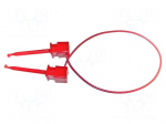 Test lead | 5A | clip-on hook probe,both sides | Urated: 300V | red