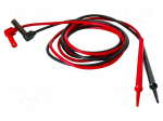 Test leads | Urated: 600V | Inom: 20A | Len: 1.2m | insulated | black,red