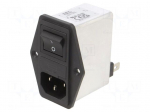 Connector: AC supply | socket | male | power supply | Inom: 4A | 250VAC