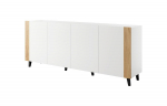 FARO chest of drawers 200x42x82 white matt + oak craft