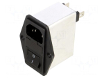 Connector: AC supply | socket | male | power supply | Inom: 10A | 250VAC