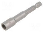 Screwdriver bit | 6-angles socket | 1/4" | HEX 7mm