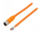 Cable: for sensors/automation | M12 | PIN: 8 | straight | 5m | plug | 4A