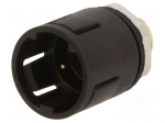 Connector: circular | 620 | 125V | 3A | PIN: 3 | socket | male | soldering