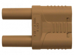 Laboratory connector: 4mm banana | stackable safety shunt | 32A
