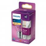 PHILIPS LED stikla 25W P45 E27 Silti balta 2700K caurspīdīga spuldze 8718699763299 929001238755