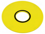 Description label | 45 | 75mm | plastic | Body: yellow