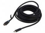 Cable | HDMI plug,both sides | PVC | HDMI 2.0 | 4K | Len: 0.5m | black