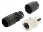 Connector: M12 | plug | PIN: 4 | female | 60V | straight | push-lock | 4A