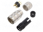 Connector: M16 | plug | male | PIN: 4 | 6A | 250V | 423 | soldering | straight