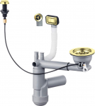 Siphon for 1-bowl granite sink - Space-Saver