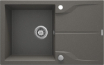 1-bowl granite sink with drainer - mounted flush with the worktop
