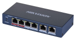 Hikvision DS-3E0106HP-E Network Links Unmanaged Fast Ethernet (10/100) PoE Support Blue