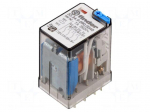 Relay: electromagnetic | 4PDT | 90VDC | Icontacts max: 7A | plug-in