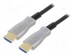 Cable | HDMI plug,both sides | PVC | Len: 20m | black | Core: Cu | metal