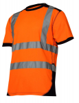 Jalan&otilde;ud, t&ouml;&ouml;riided | Isikukaitsevahendid // T&ouml;&ouml;-, kaitse-, k&otilde;rgn&auml;htavusega riided // Koszulka t-shirt ostrzegawcza, pom.-czarna, "2xl", ce, lahti