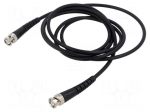 Test lead | BNC plug,both sides | Len: 2m | black | Z: 50&Omega; | RG58CU