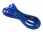 Koaksiaalv&otilde;rgud // HDMI, DVI, AUDIO &uuml;henduskaablid ja tarvikud // 4305#                Przyłącze 2xrca 6mm  1,5m niebieskie złączone
