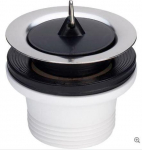 Sink drain 11/2" short,white,plastic