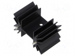 Heatsink: extruded | H | TO218,TO220,TOP3 | black | L: 25.4mm | W: 42mm