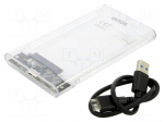 Hard discs housing: 2,5" | USB 2.0,USB 3.0 | PnP | 126x79x13mm