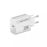 Uued tooted // EZC104W Esperanza ładowarka sieciowa 20w usb-c pd biała