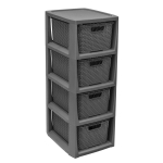Furniture sections and sets // Kontorim&ouml;&ouml;bel // Regał z 4 koszykami BranQ antracyt