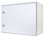 IP55 12U 19" wall cabinet, steel door/ 685 x 550 x 410 mm/  grey, assembled