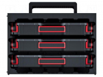 Set with containers | black | TAGERCASE | 415mm | 290mm | 295mm