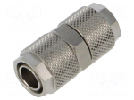 Screw-on fitting | inline splice | max.15bar | nickel plated brass