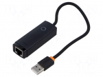 USB to Ethernet adapter | 10/100Mbps,Fast Ethernet | black | ABS