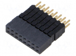 Connector: pin strips | socket | male | PIN: 16 | straight | THT | 2.54mm