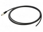 Cable: for sensors/automation | PIN: 4 | shielded,with leads | 2m