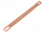 Braids | earthing tape | 16mm2 | &Oslash;1: 9mm | &Oslash;2: 9mm | 120A | L: 0.18m