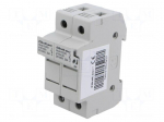 Fuse holder | 10x38mm | for DIN rail mounting | 20A | Poles: 2 | 1kVDC