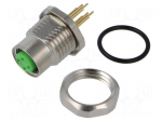 PIN: 4 | female | for panel mounting,front side nut