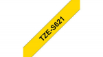 Brother | TZe-S621 Strong Adhesive Laminated Tape | Black on Yellow | TZe | 8 m | 9 cm