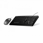 Wesdar USB Keyboard V2 Thin Office Study with Ergonomic USB Mouse 1200dpi Black