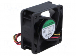 Fan: DC | axial | 12VDC | 60x60x25mm | 62m3/h | 41.7dBA | ball | Out: F type