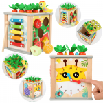 M&auml;nguala | PC | Konsoolid | Tarvikud // Harivad m&auml;nguasjad | Interaktiivsed | Loomingulised | Kunstilised // Drewniana Kostka Edukacyjna Sorter 5W1 Układanka Skrzynka Klocki