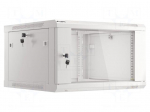 Enclosure: rack cabinet | Standard: 19" | 6U | grey | Z: 600mm | X: 600mm