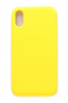 Back panel cover Evelatus Apple iPhone Xs Premium Soft Touch Silicone Case Light Yellow